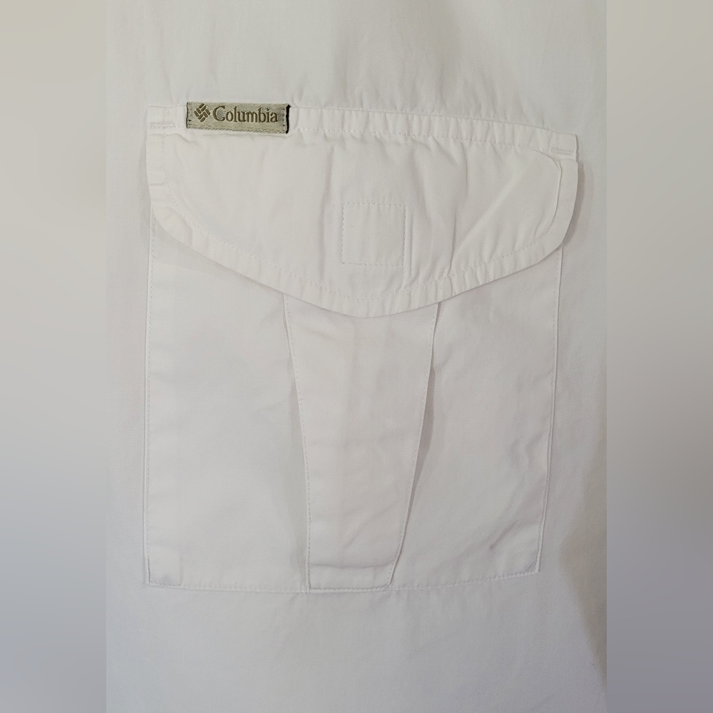 Columbia 3XT White Sport Shirt Button Down - Picture 5 of 6